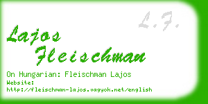 lajos fleischman business card